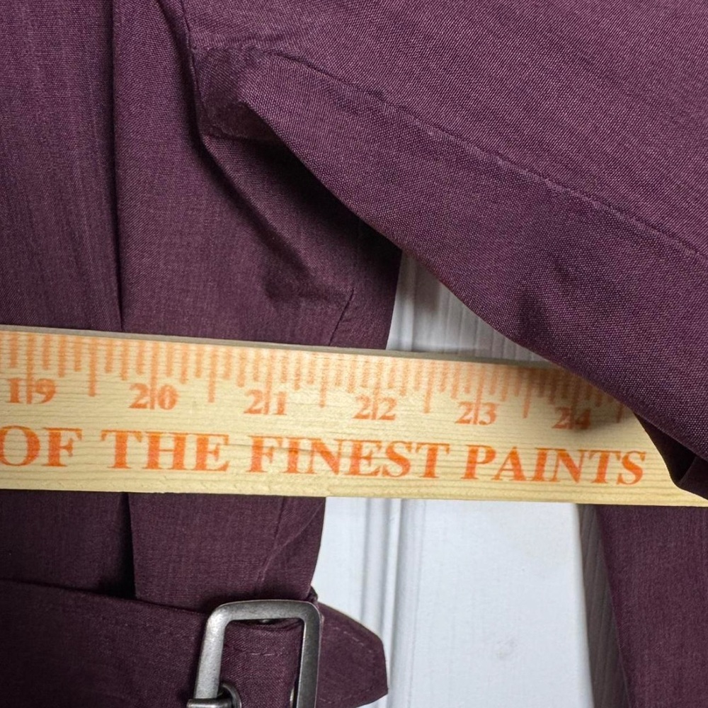 Kirkland Signature Women's Dark Burgundy/Purple Trench Coat - Picture 5 of 5